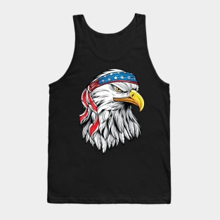 4th of July Patriotic Eagle Shirt Men American Flag Tank Top